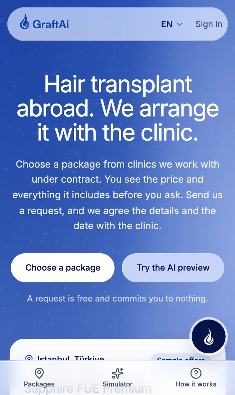 GRAFT AI — Patient platform — frame 1